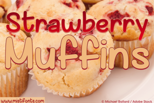 Strawberry Muffins: A Sweet Handwritten Font for Crafters