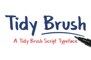 Tidy Brush: A Hand-Drawn Script Font for Authentic Brands